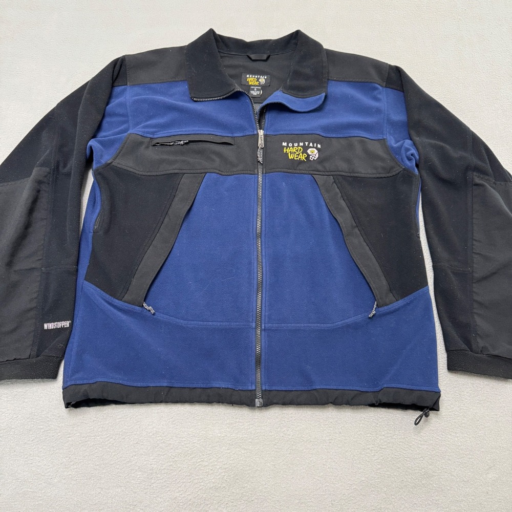 Mountain Hardwear Fleece Jacket Mens XL Blue Windstopper Full Zip Outdoor